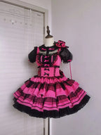 Black Heart Bow Ruffle Sweet Lolita Dress - image 1