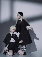 Night Raven Magic - Ouji Lolita Dress Set, Suspender Shorts & Cape - image 10