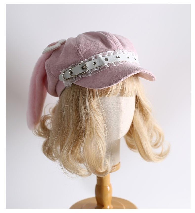 Kawaii Lolita Hat Daily Baseball Cap with Detachable Ears - image 1