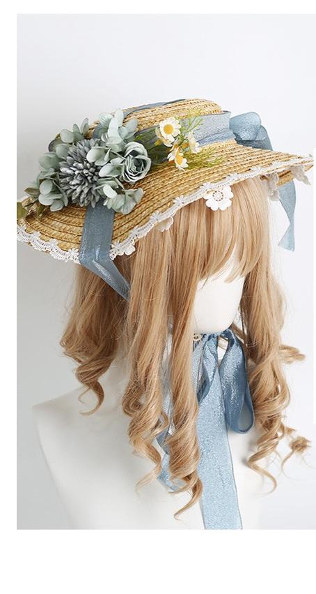 Xiaogui Flower Bow Lace Lolita Sunhat - image 4