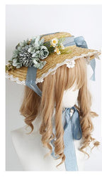 Xiaogui Flower Bow Lace Lolita Sunhat - image 4