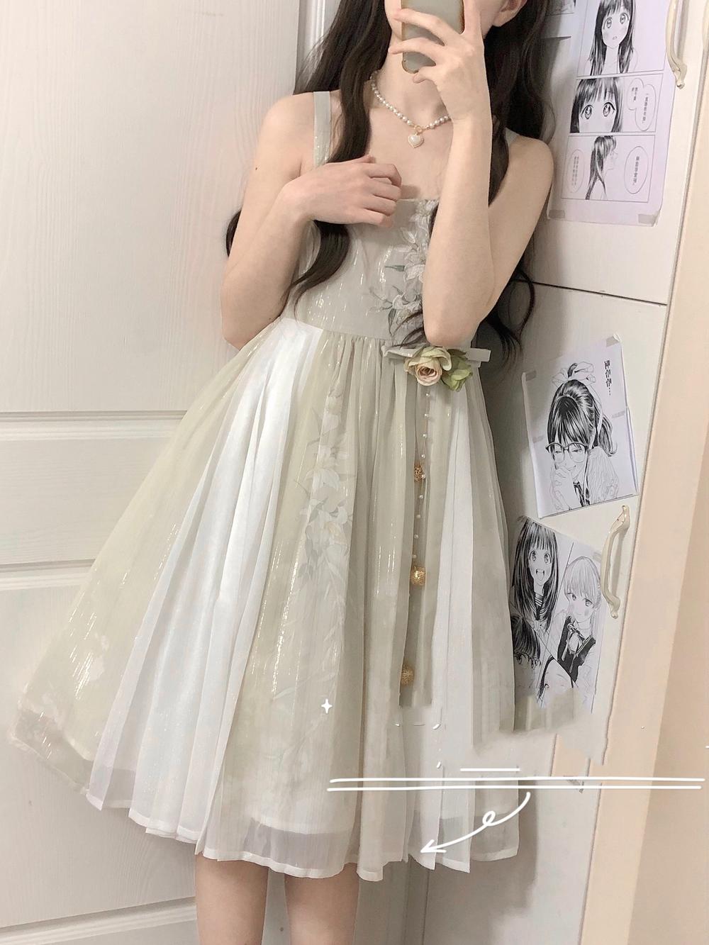 Wind Singing Lily - Qi Lolita Embroidered Dress Suit - image 16