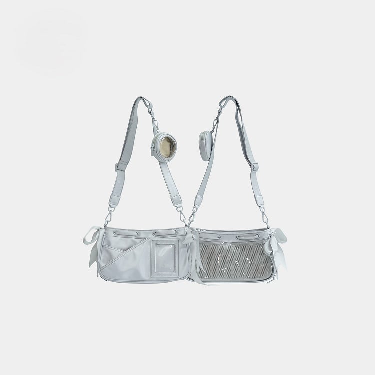 Five-color Bow Accents Balletcore Ita Crossbody Bag - image 4