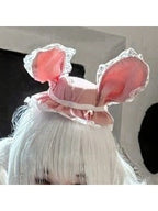 Pink Bow Lace JSK with Bunny-Ear Hat Set - image 3