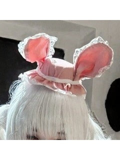 Pink Bow Lace JSK with Bunny-Ear Hat Set - image 3
