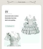 Puff Rose - Sweet Lolita OP Princess Bow Trailing Lolita Dress - image 17