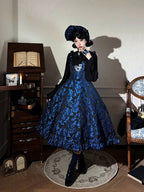 Dark Blue Ruffled JSK Gothic Lily - Miss Point - image 4