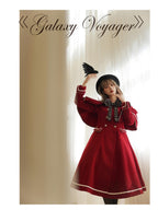 Galaxy Traveler - Classic School Lolita Overcoat with Detachable Cape and Bow - image 18