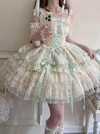 Ribbons of Love Sweet Lolita Tiered JSK Dress - image 30
