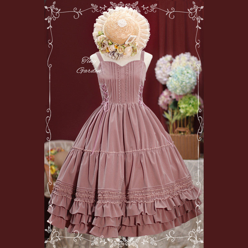 Garden Dance 2.0 - Elegant Lolita JSK Dress, Side Lace-Up - image 7