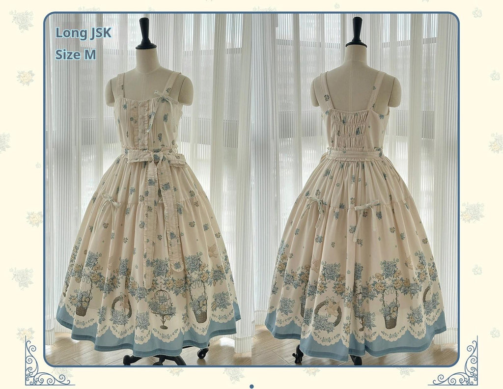 Floral and Bird Series - Classic Lolita JSK Dress, Floral Print - image 8