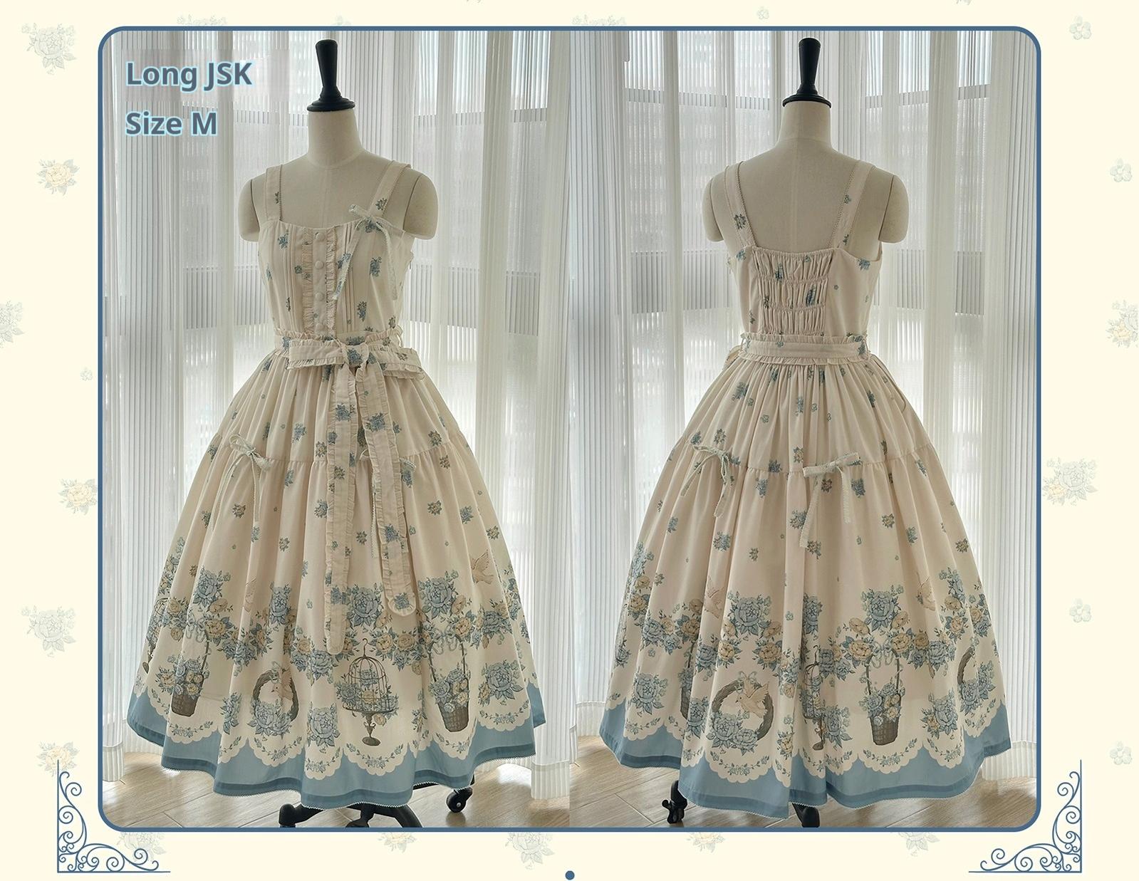 Floral and Bird Series - Classic Lolita JSK Dress, Floral Print - image 8