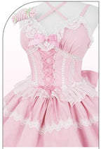 Sweety Gummy - Sweet Lolita JSK Dress Big Bow Flower Bud Lolita Dress - image 15