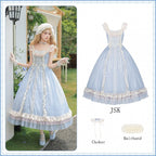 Blue Long Flounce Hem Lolita JSK Dress Set - image 2