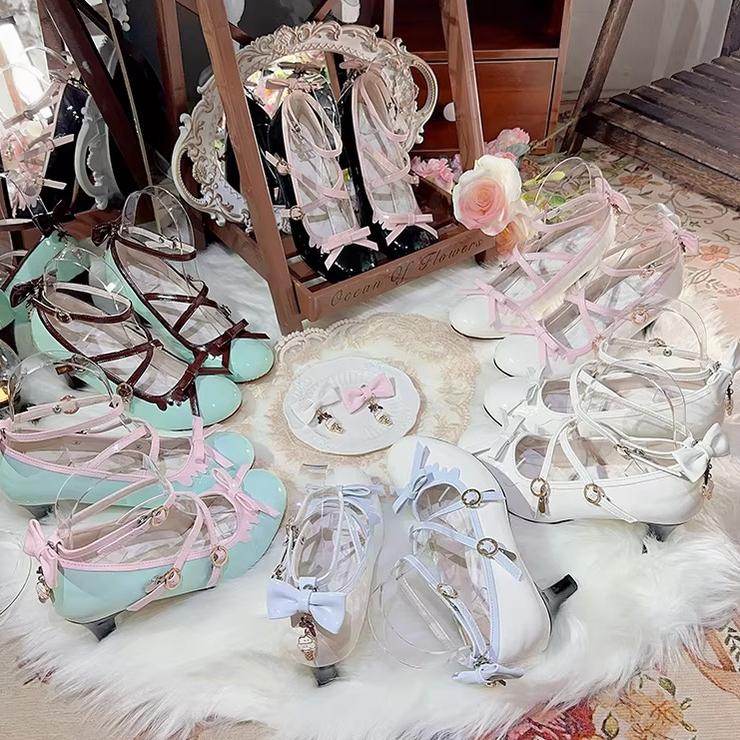 Lady Tea Party - Elegant Lolita Heel Shoes - Macaron Color - image 5