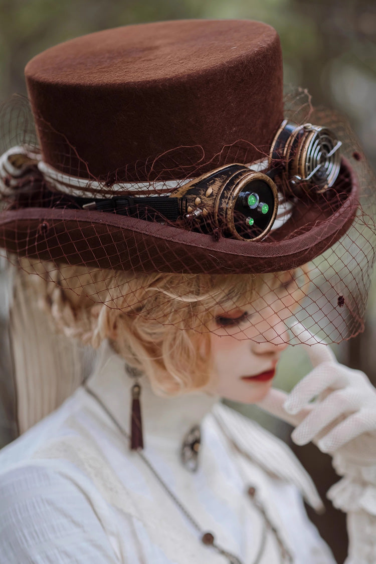 Victorian Style Bowknot Mesh Classic Vintage Ouji Lolita Hat - image 2