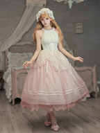 Pink Classic Gradient Lolita JSK Set with Cardigan and Hair Accessories - image 5