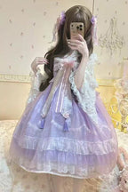 Peach Blossoms in Spring Fields - Qi Lolita JSK Dress in 3 Colors - image 17