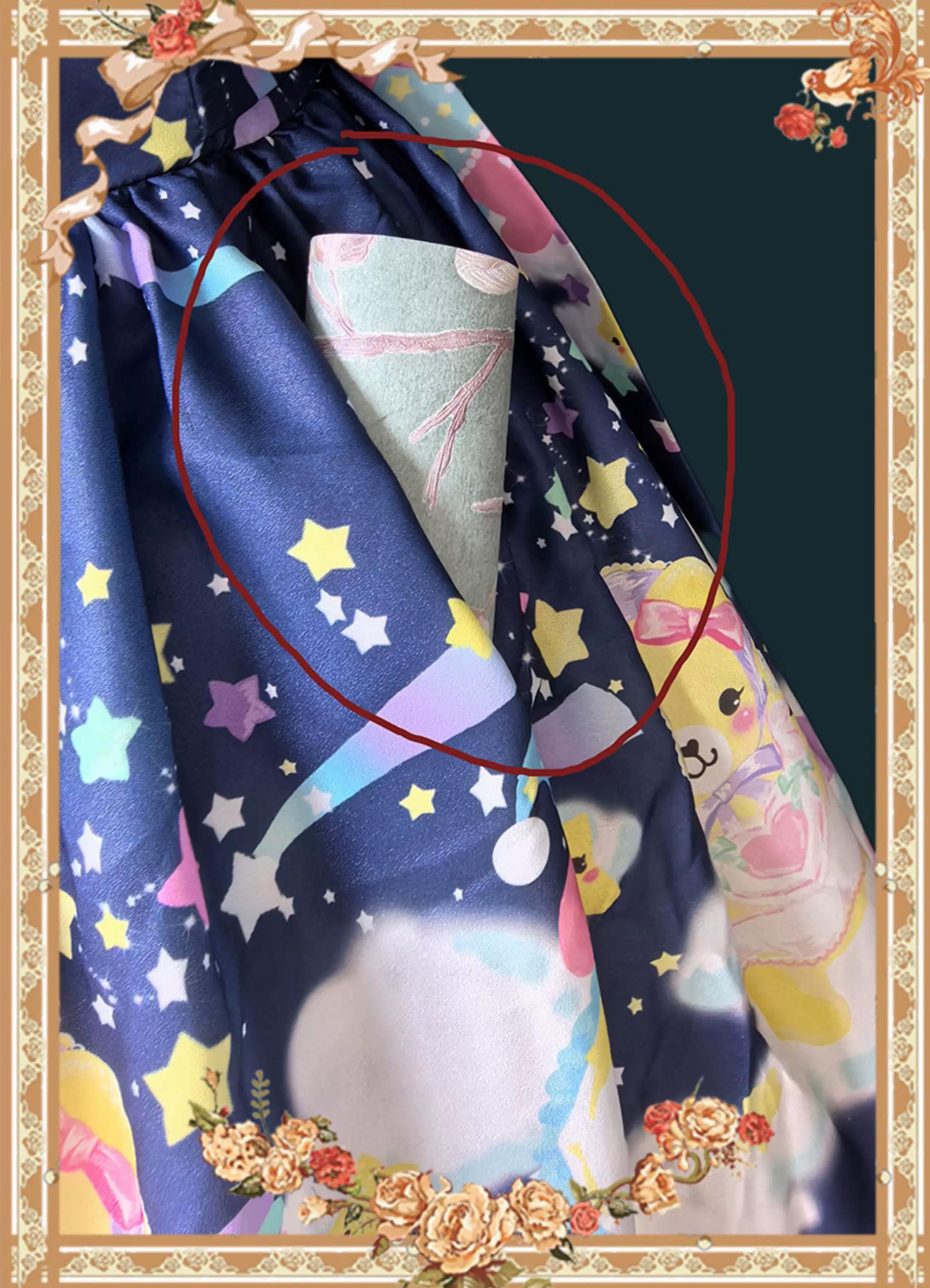 Sleepy Bear - Kawaii Lolita Bear and Star Printed Dress and Accessories - image 17