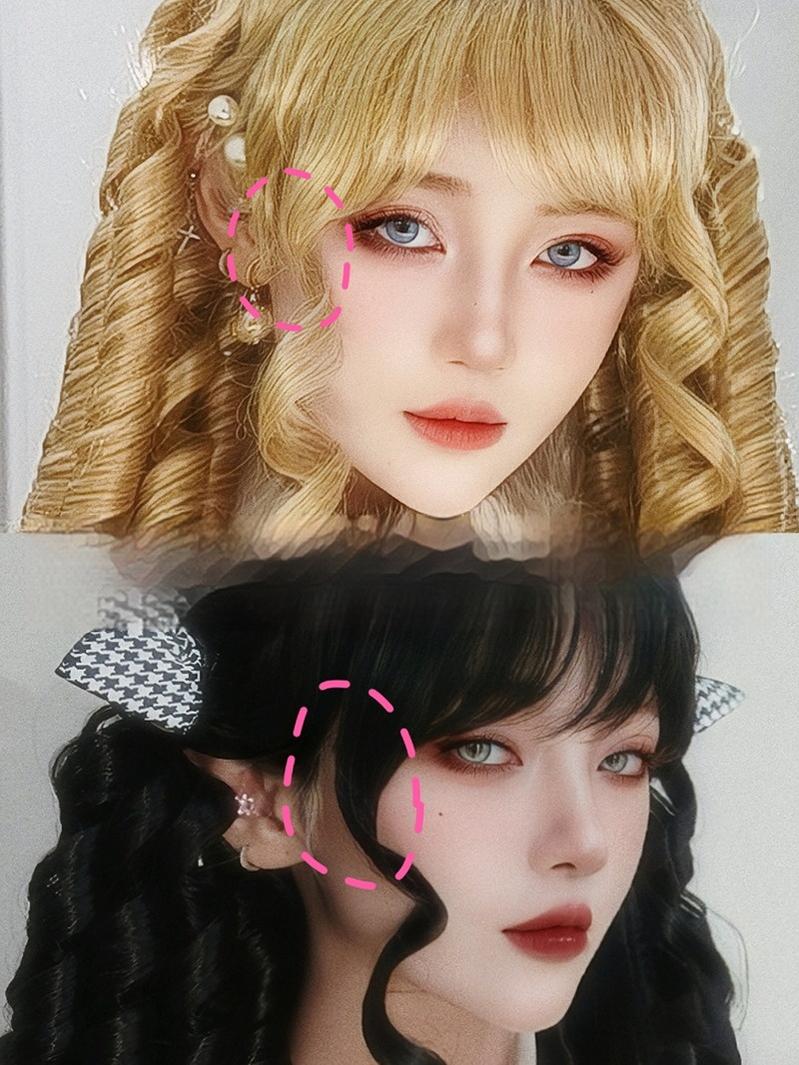 Sparkling 33cm Lolita Court Wig with Roman Curls - image 9