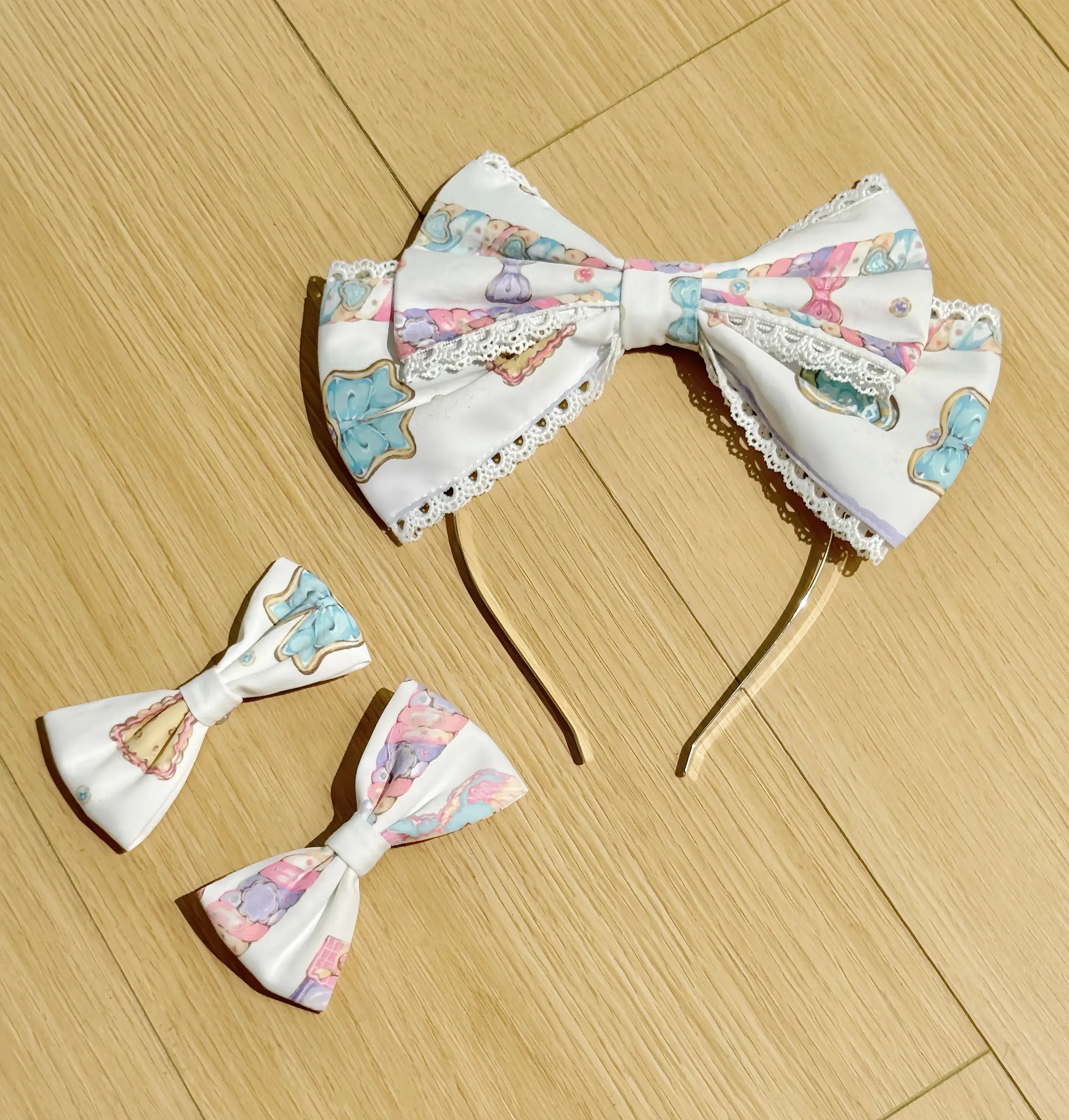 Sugar Frost Cookie - Old School Lolita Bear Dessert Printed JSK Dress and Accessories - image 11
