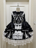 Hanayome Black Bead Chain Lolita Skirt - image 1