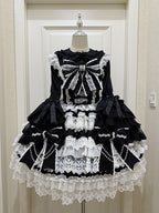 Hanayome Black Bead Chain Lolita Skirt - image 1