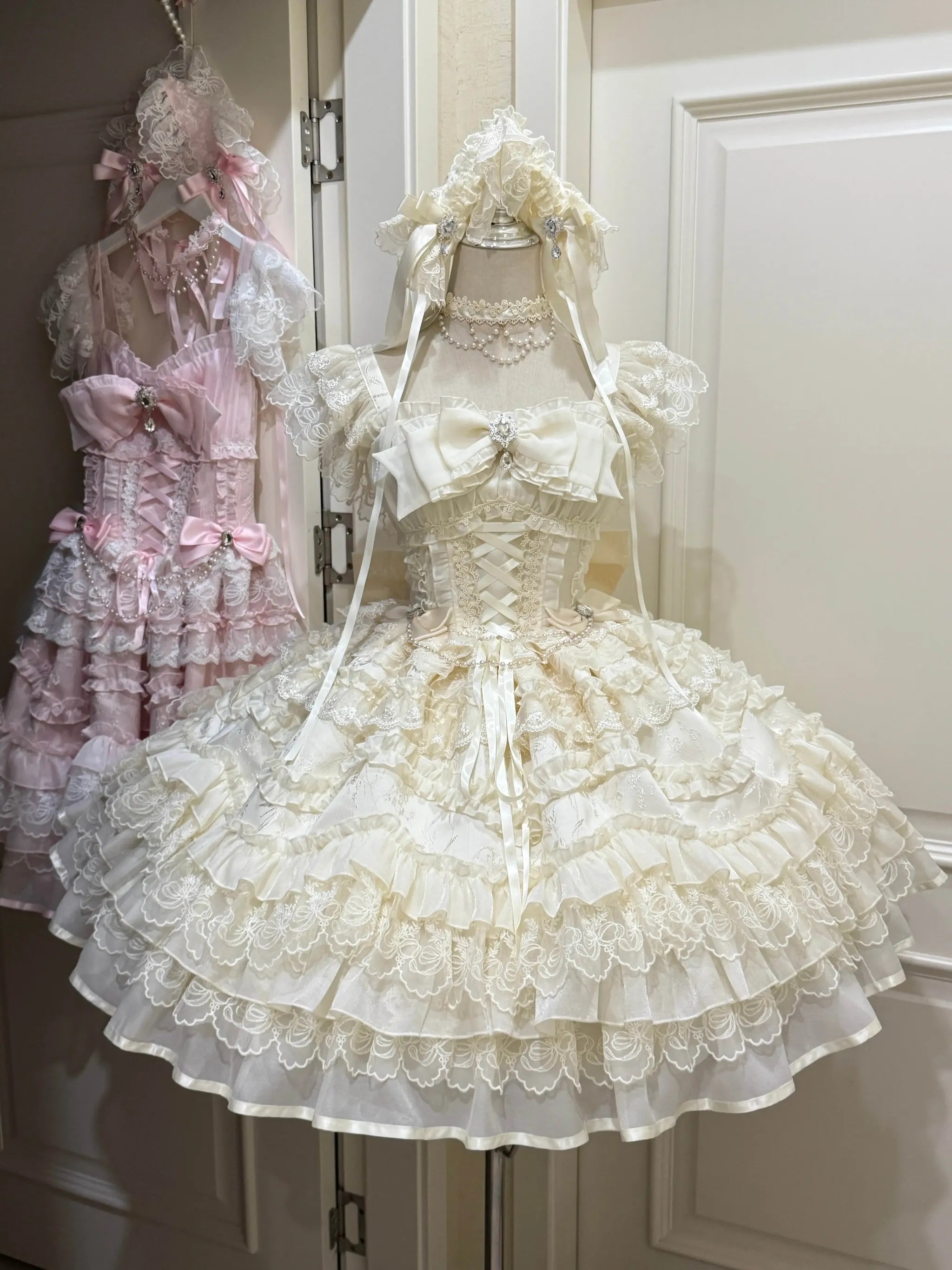 Eternal Vow - Wedding Lolita JSK, Detachable Overlay - image 5