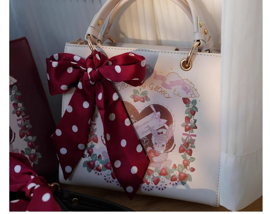 Retro Lolita Handbag PU Square Wedding Bag - image 13