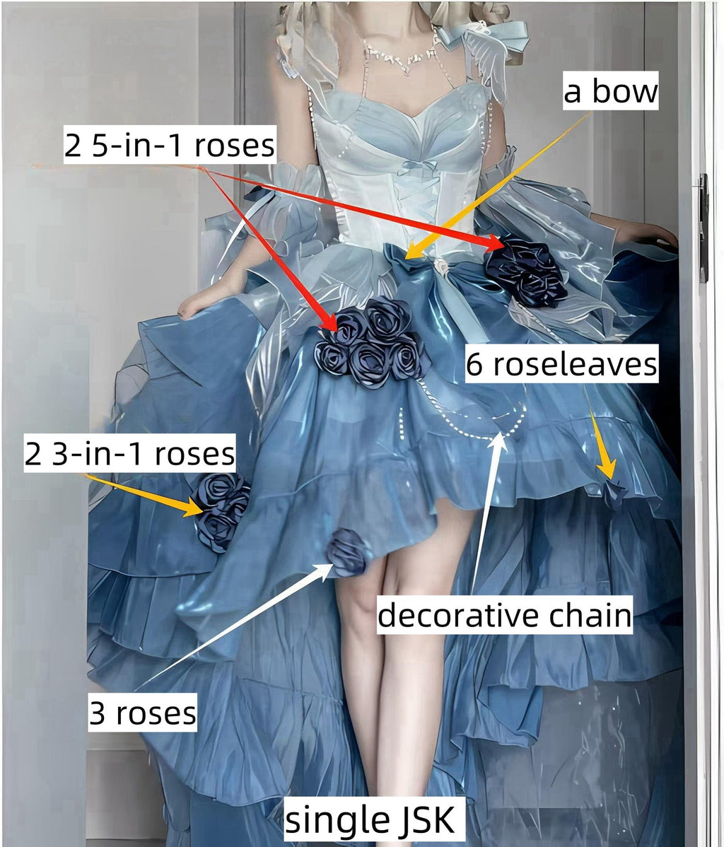 Swan Wonderland - Fairy Lolita JSK with High-Low Hem - image 29