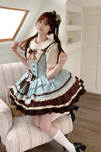 Mint Chocolate Sweet Lolita JSK Dress in Green and Brown - image 15