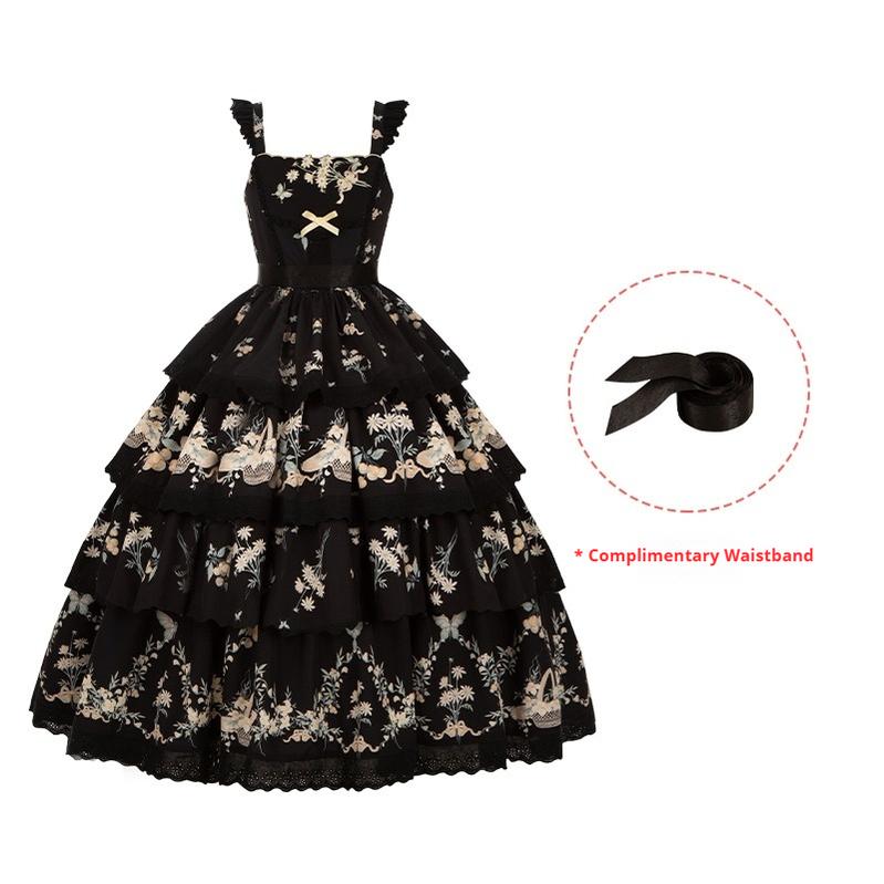 Letter and Poetry - Classic Lolita JSK Suit Four-tiered Twins Dress - image 24