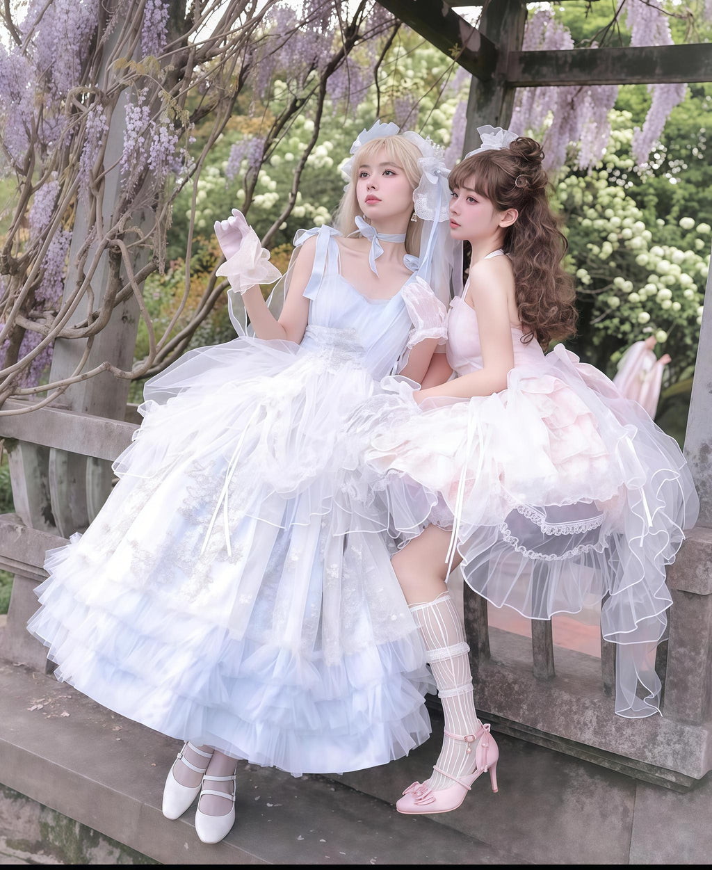 Endless Summer - Bridal Wedding Lolita JSK Open-Back Dress - image 3