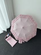 Raven and Lace Classic Lolita Foldable Ruffle Parasol - image 1