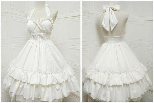 Classic Lolita Halter Neck JSK Dress, Double Layered Skirt - image 4