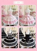 Cotton Sweet Lolita Polka Dot JSK and Salopette Dress and Accessories - image 5