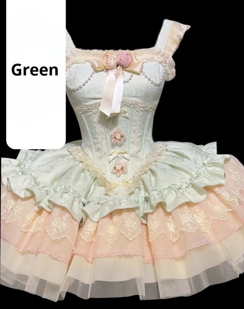 Fleeting Dreams - Ballet Sweet Lolita Mini JSK and Choker and Accessories - image 17