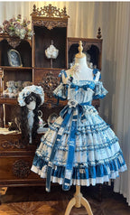 Mulberry Poetry Collection - Plus Size Lolita Printed Top & Skirt Set with Embroidery - image 1