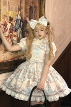 The Princess's Magical Diary - Sweet Lolita OP Dress in Light Blue - image 2