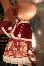 Bear Gift - Sweet Lolita OP Dress and Short Cape - image 10