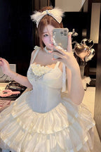 White Triple-Layered Sweet Princess Lolita JSK - image 6