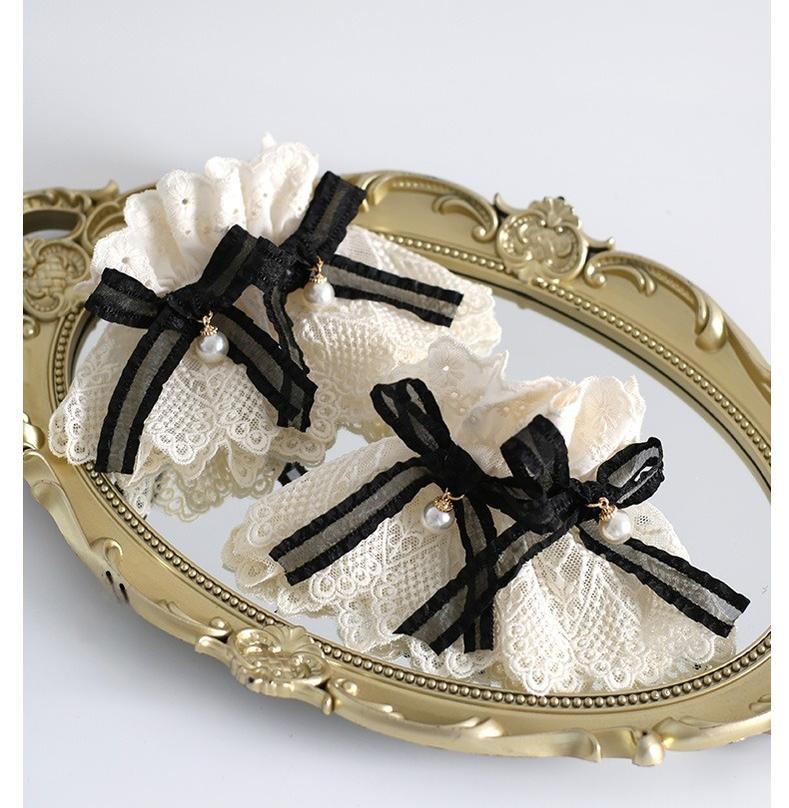 Maid Lolita Hairband Doll Lolita Cuffs and Top Hat - image 7