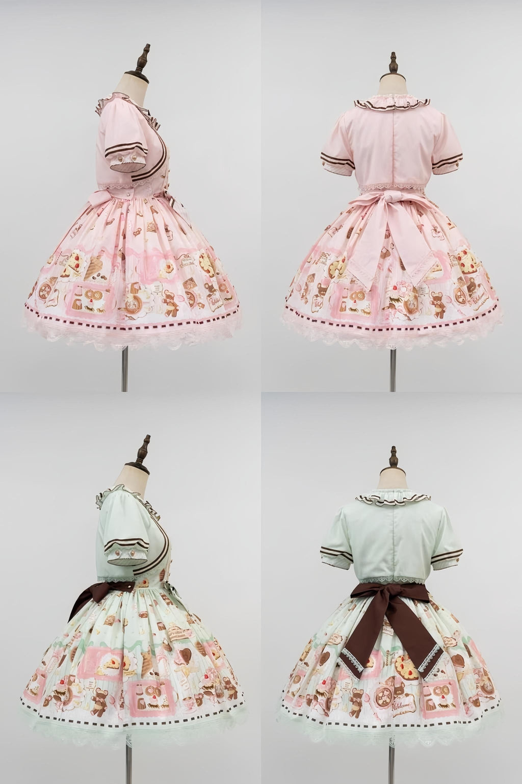 Dream Teahouse - Dessert Print Kawaii Lolita OP Dress Suit - image 42