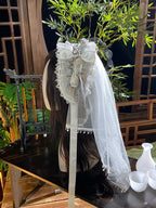 Candle Dragon Spirit - Fantasy White-Silver Lolita JSK Set - image 16
