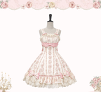Whispers of Blossoms & Candlelight - Sweet Lolita Floral Printed JSK Dress with Bows and Accessories - image 31