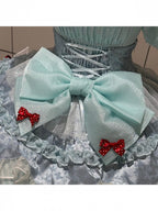 Mint Blue Idol Lolita Top and High-Waist Bubble Skirt Set - image 14