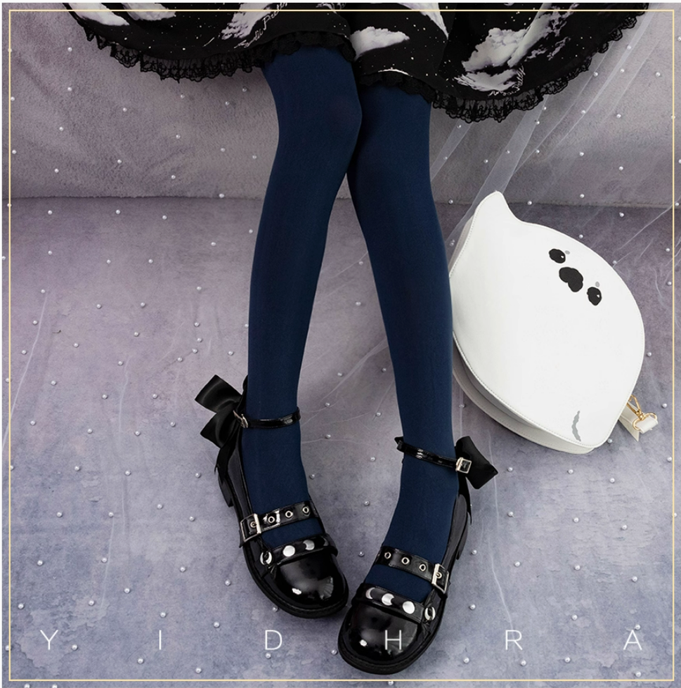 120D Daily Lolita Velvet Spring Leggings, Solid Color - image 19
