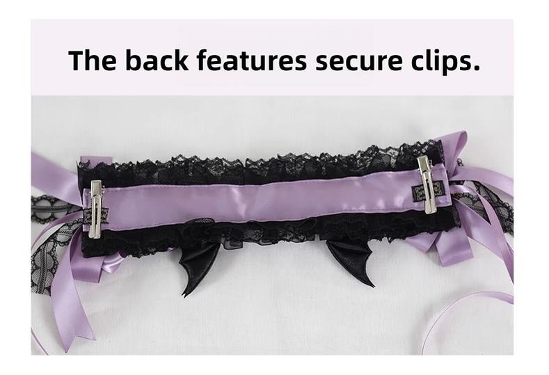Halloween Gothic Lolita Hairband, Detachable Devil Wings - image 11