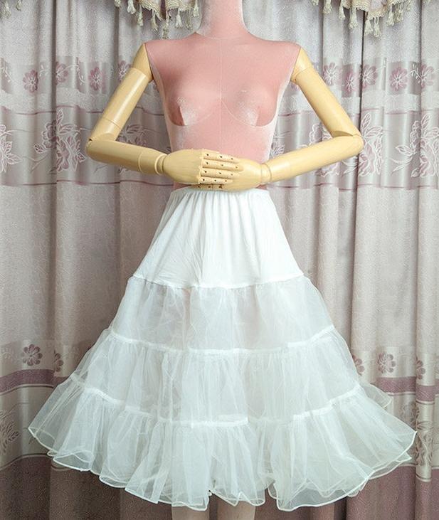 Plus Size 25.6" (65 cm) Puffy Lolita Petticoat, Stiff Tulle - image 1