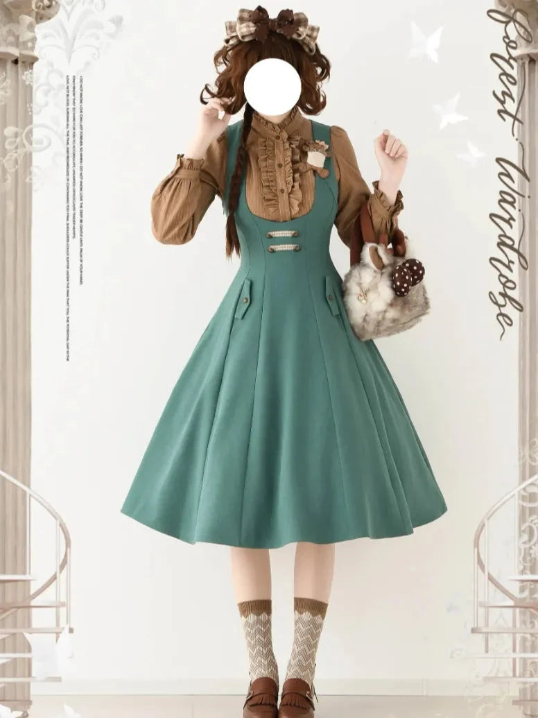 Forest Corridor 10-Panel Bustier Waist-Cinching Lolita JSK - image 15